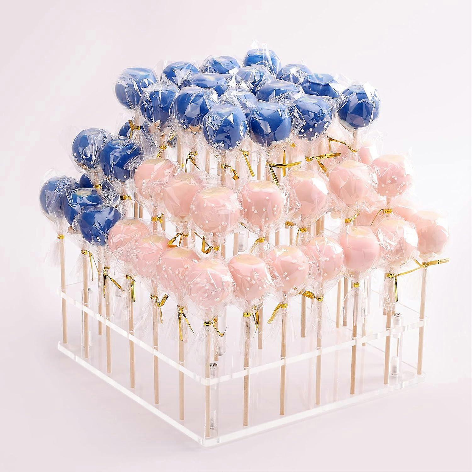 56-Hole 4-Layer Square Acrylic Lollipop Rack Convenience Store S