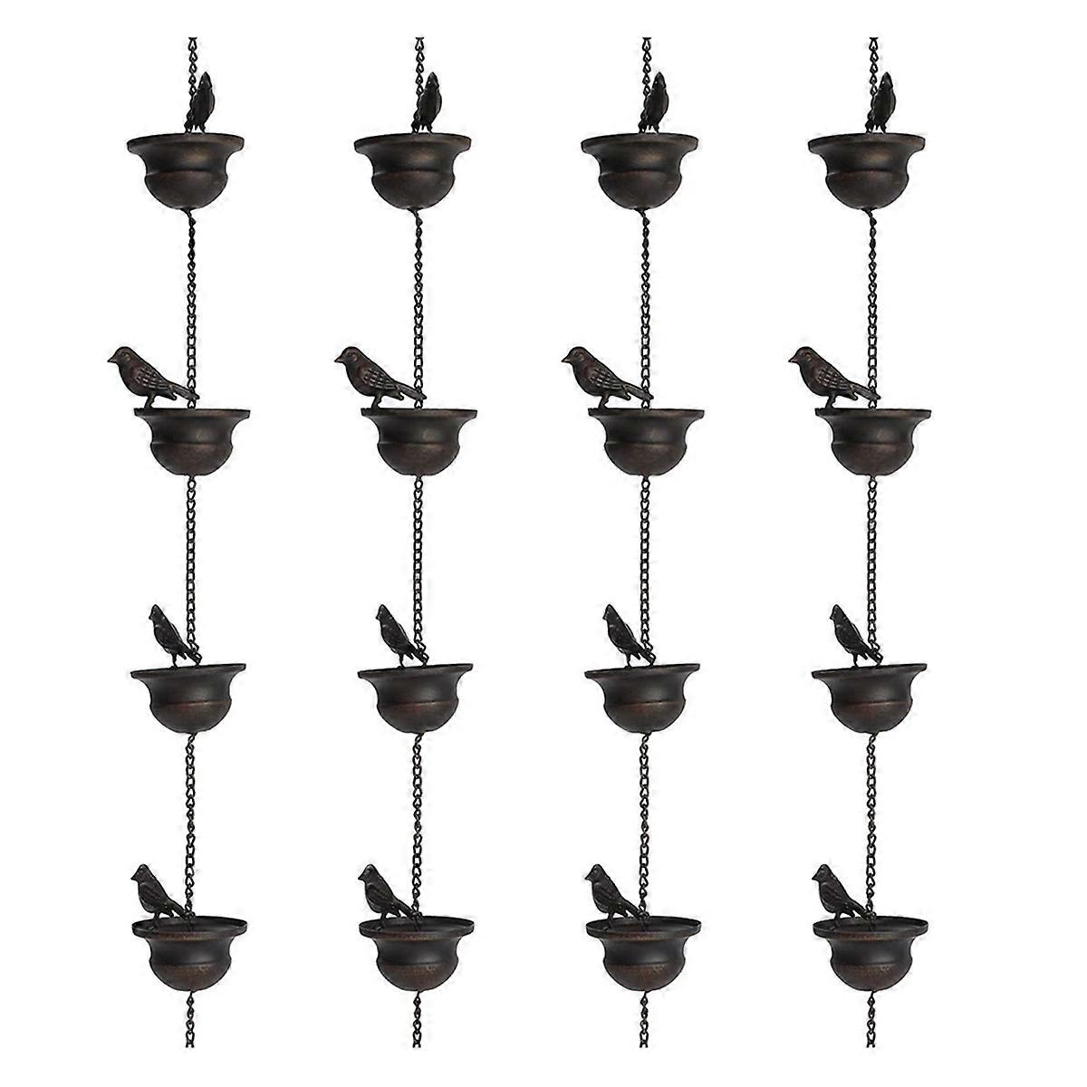 Rain Chains for Gutters Mobile Birds on Cups Rain Chimes