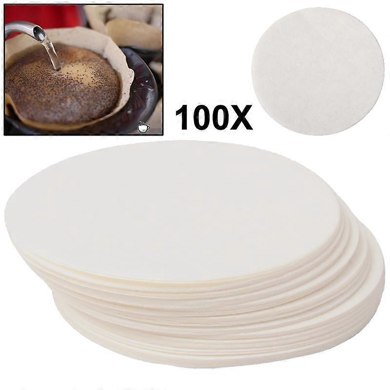 100 PCS Round Coffee Filter Paper, Diameter 60mm(White)