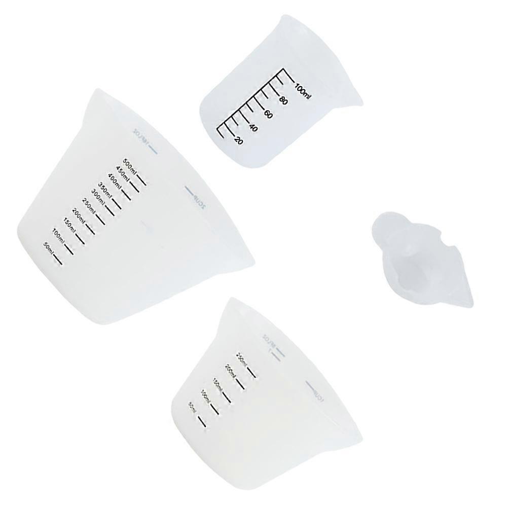 Measuring Cup Kitchen Gadget Silicone Graduated Split Cup for Home Users Cookers 4Pcs