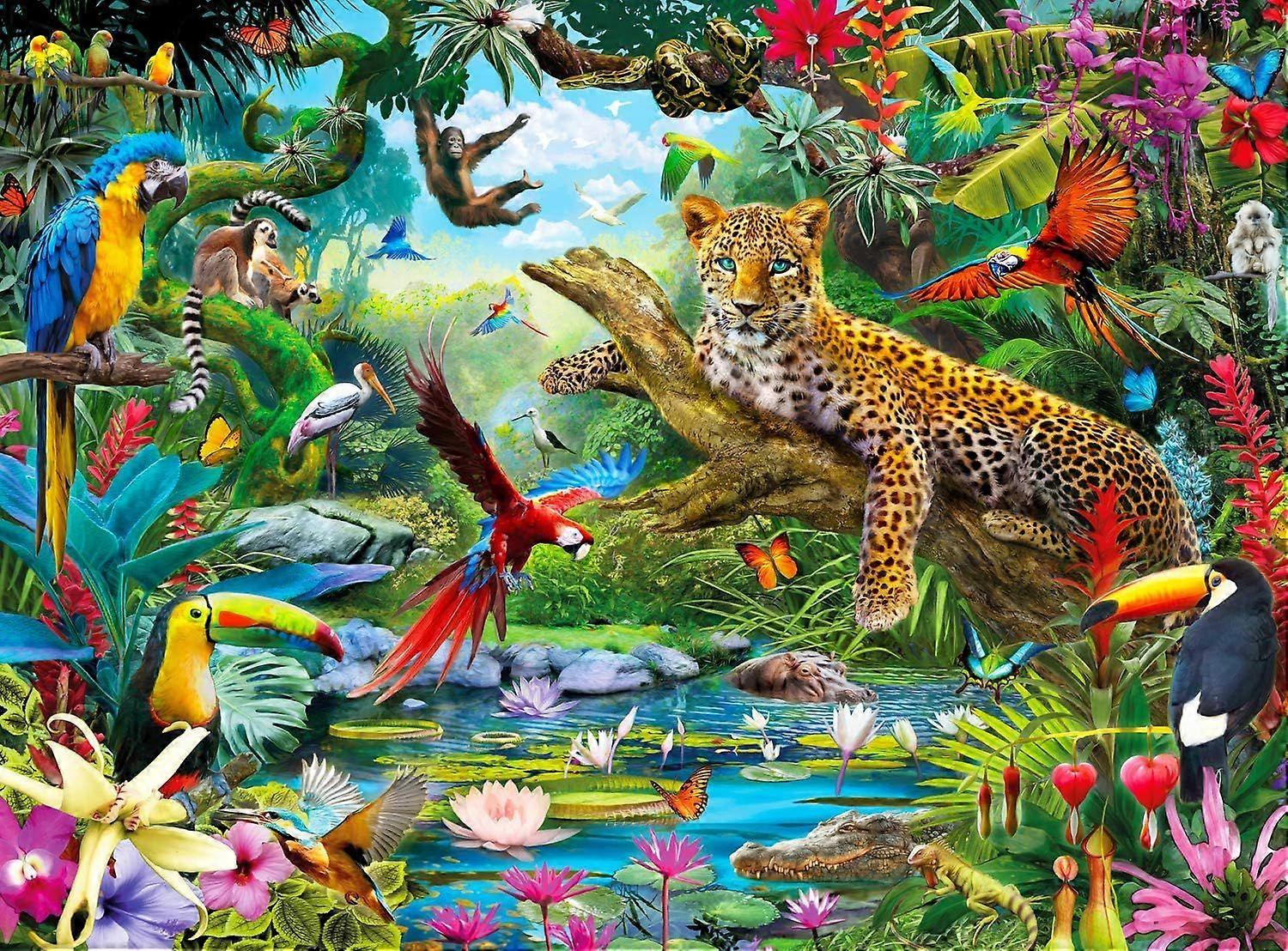 Leopard Dschungel Puzzle Stil 167