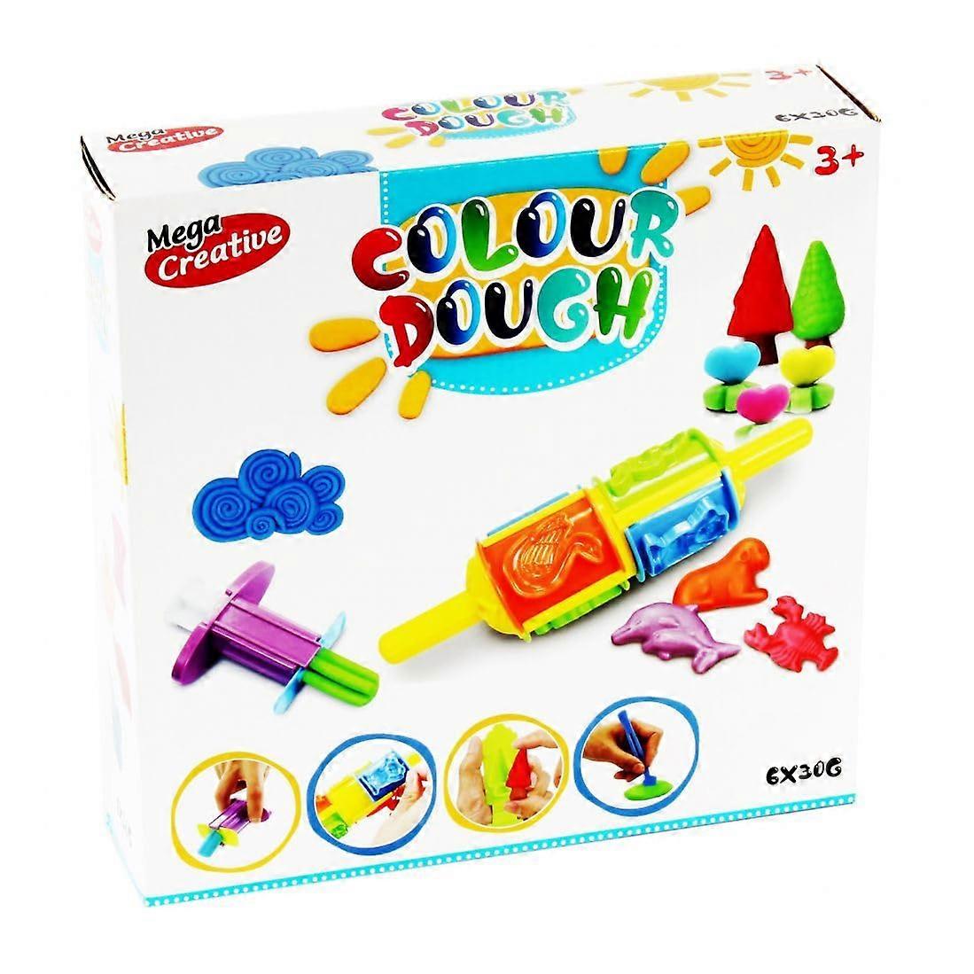 Paint Clay Plastic Set For Kids Animals And Shapes 6 Colours Modeling