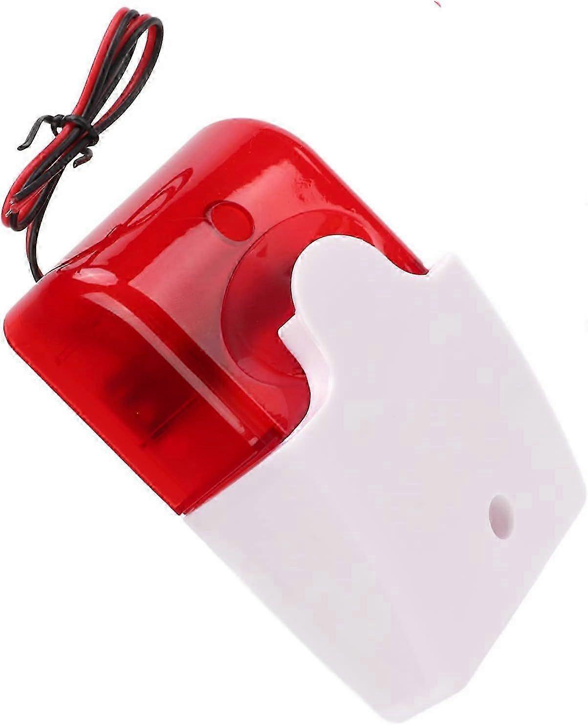 Safety Warning Light, Shockproof Red Flashing and Sound Alarm, 110dB Siren and 150 Times/Min Flashing, Adjustable Volume(24V)