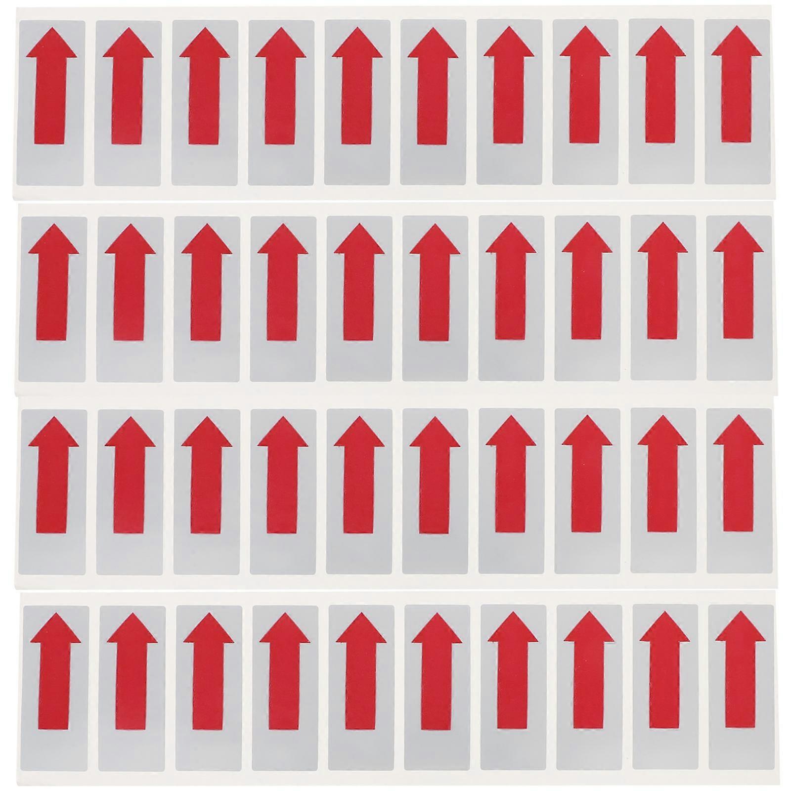 Directional Indication Stickers Red For Sealing Protective Films 100Pcs