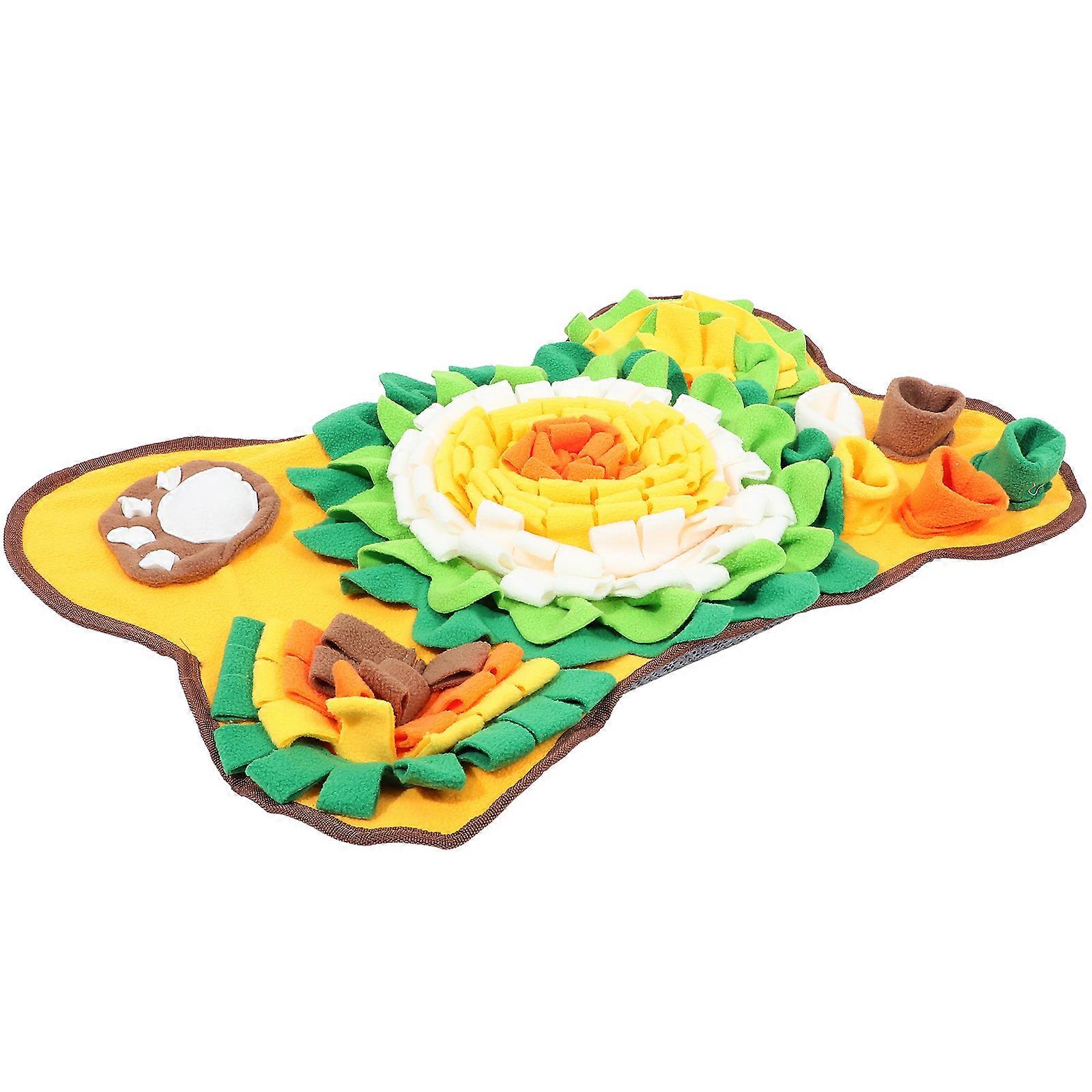 Yavaş Besleme ve Yiyecek Arama Oyunu için Kemik Şeklinde Köpek Koklama Pedli - Dikkat Dağıtmak ve Tahribatı Azaltmak için Kolay Temizlenebilir Yüzeyli İnteraktif Eğitim Matı