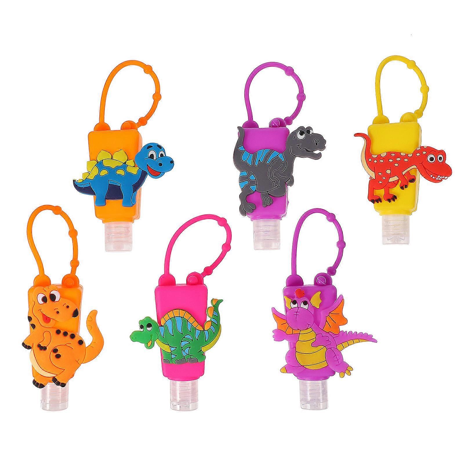 Mini Squeeze Bottle Recipiente pentru articole de toaletă de călătorie Dozator portabil de șampon Material siliconic rezistent la scurgeri 6 buc