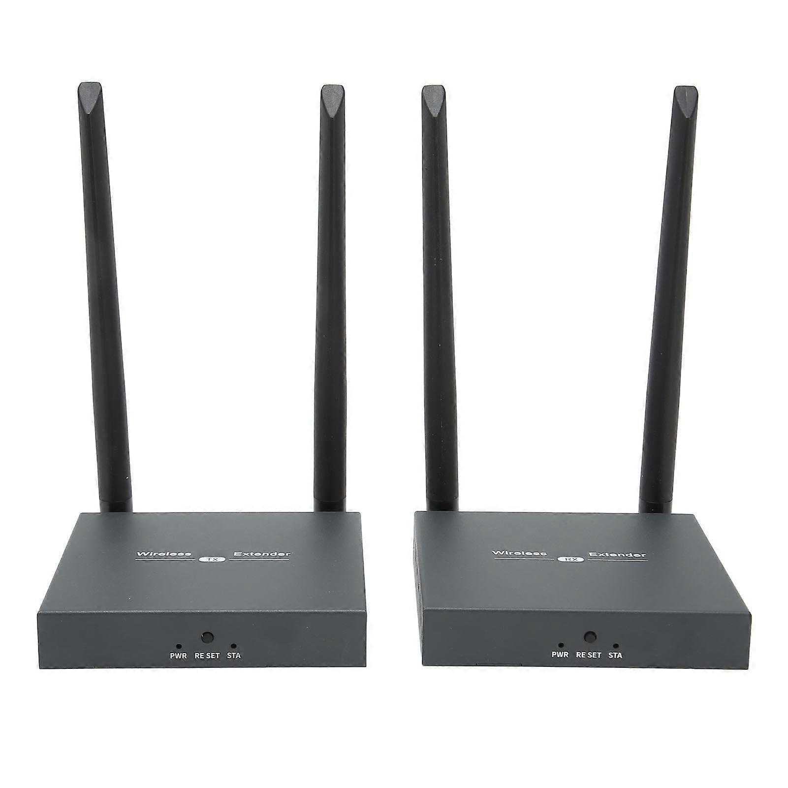 HD Multimedia Interface Extender Kit 1080P IR Remote Control Wall Penetrating 200m Wireless Extender for TV 100‑240V EU Plug