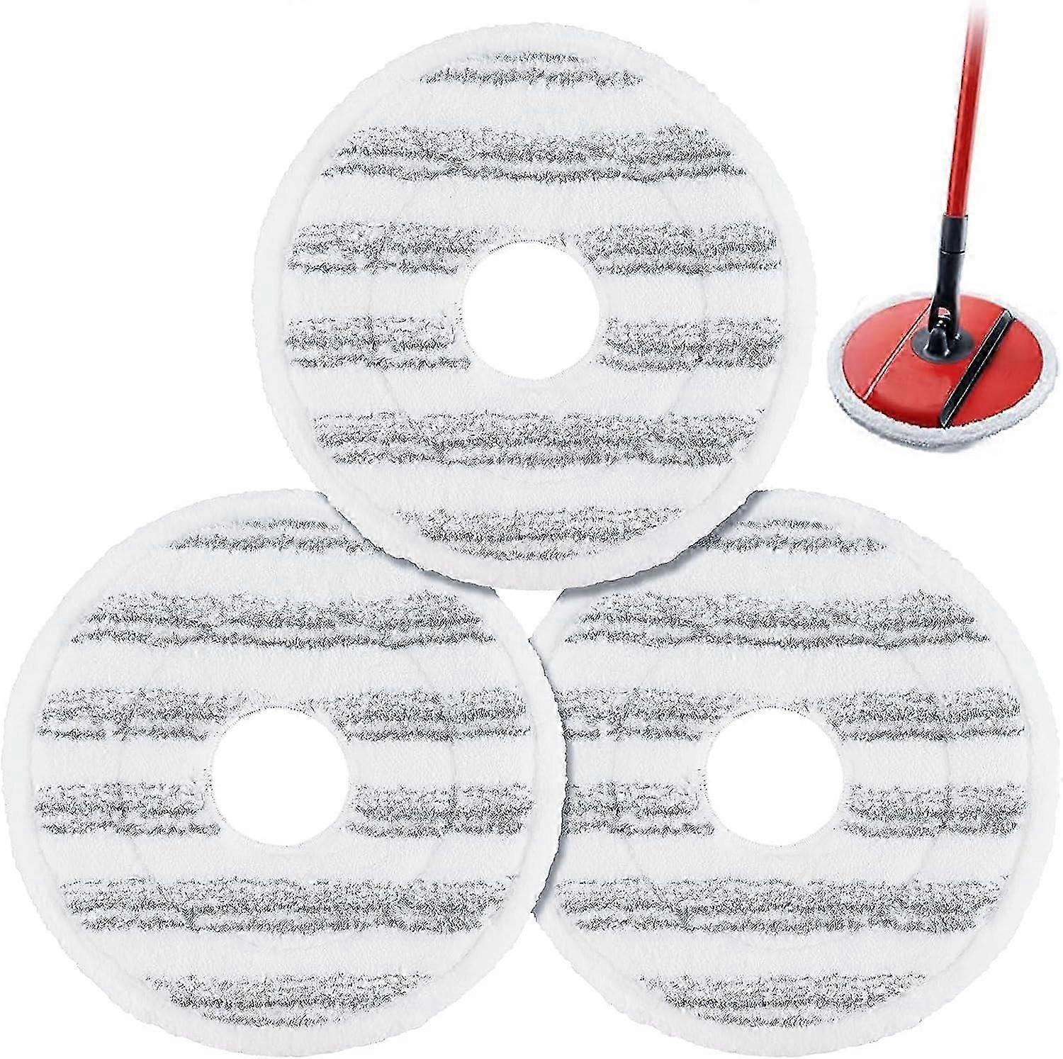 2 stk mopphodeerstatning for Vileda Spin and Clean Mopp, 9,25 tommers vaskbare og gjenbrukbare mikrofibermopper kompatible med Vileda Spin Mop og Bucke
