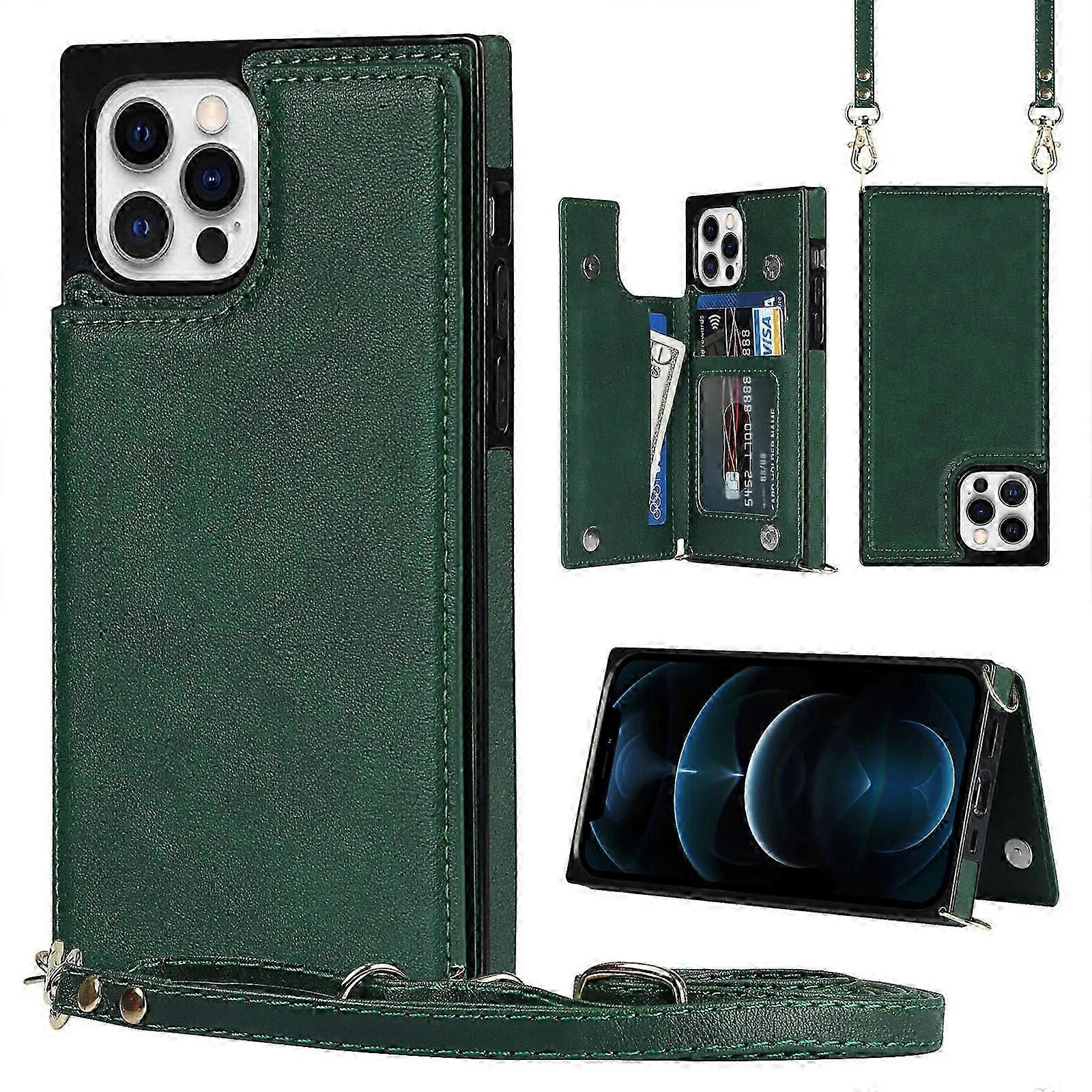 Crossbody Cüzdan Kılıfı iPhone 15 Pro Max / 15 Ultra ile RFID Engelleme Kartı Yuvası Tutucu, Manyetik Flip Folio Çanta Kılıfı PU Deri Fermuarlı Çanta