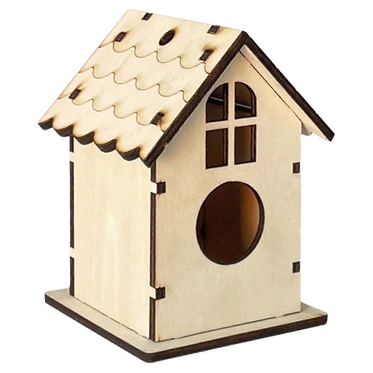Wooden Bird Nest DIY Birdhouse Wooden Bird Nest Handmade Bird Cage Bird Nest Splicing