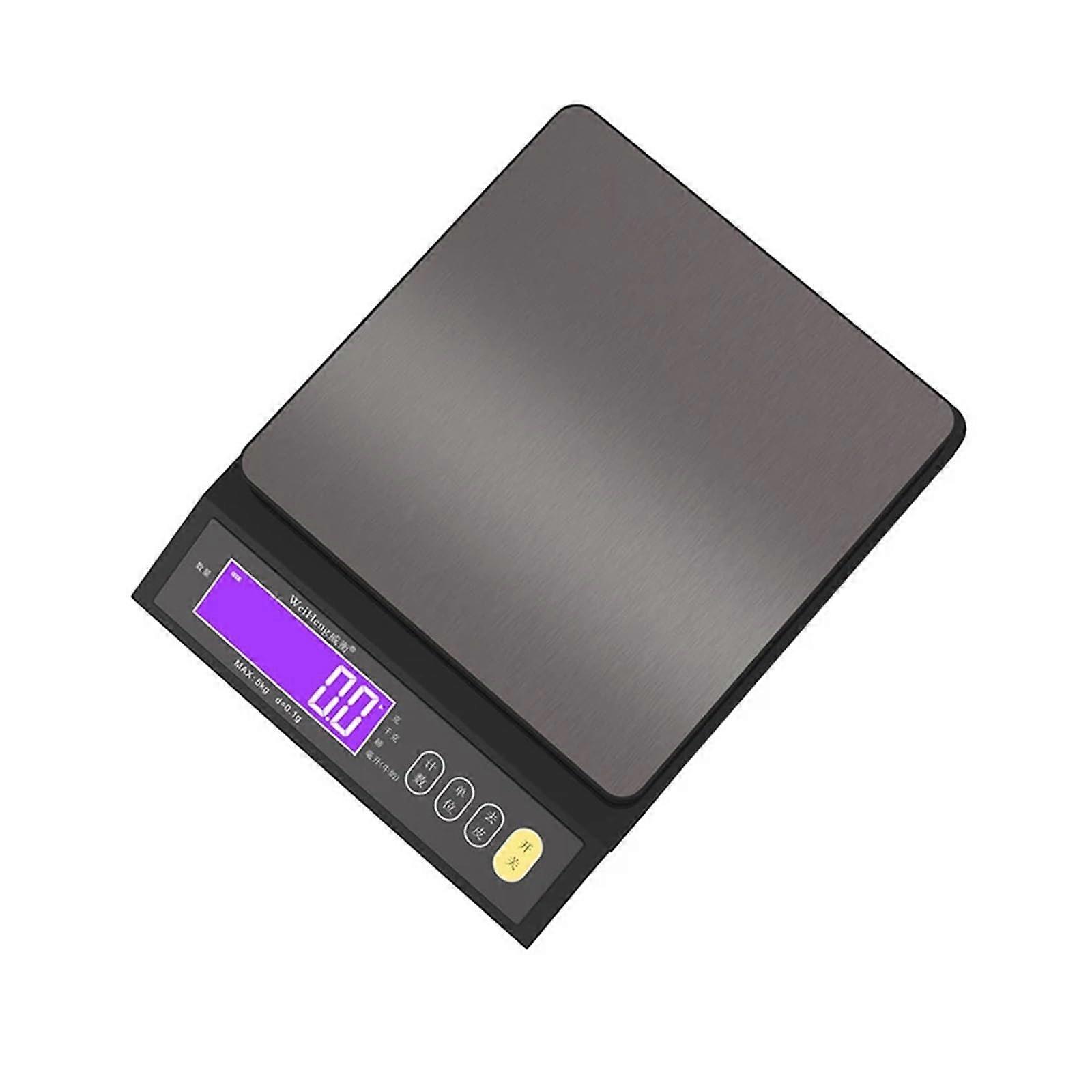 Digital scale, 5 kg/10 kg electronic kitchen scale, stainless steel weighing baking tool with LCD (10kg)