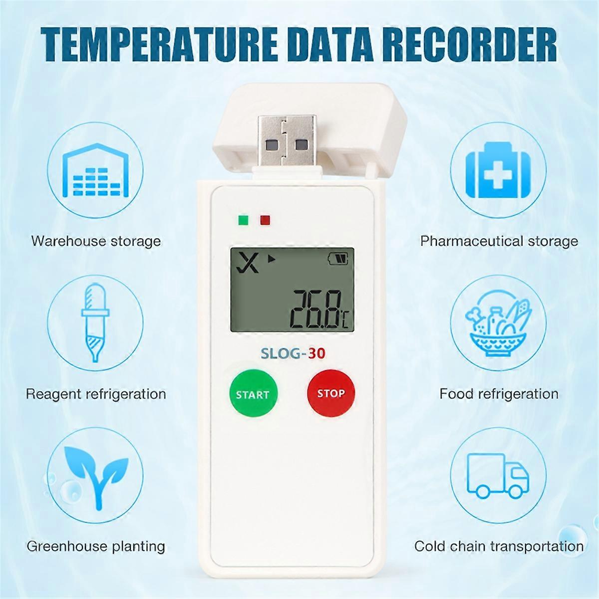 Temperature Recorder USB Temperature Data Logger Food Medicine Refrigerated Transportation