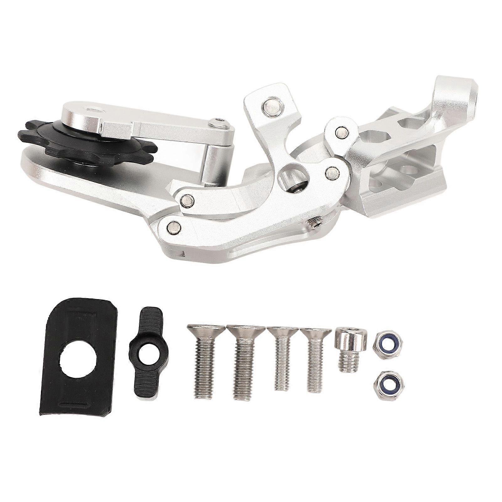 Bike Rear Derailleur 5 6 7 Speed Rear Derailleur with Converter for Brompton C Line Single Hole Frame SilverYMQX)