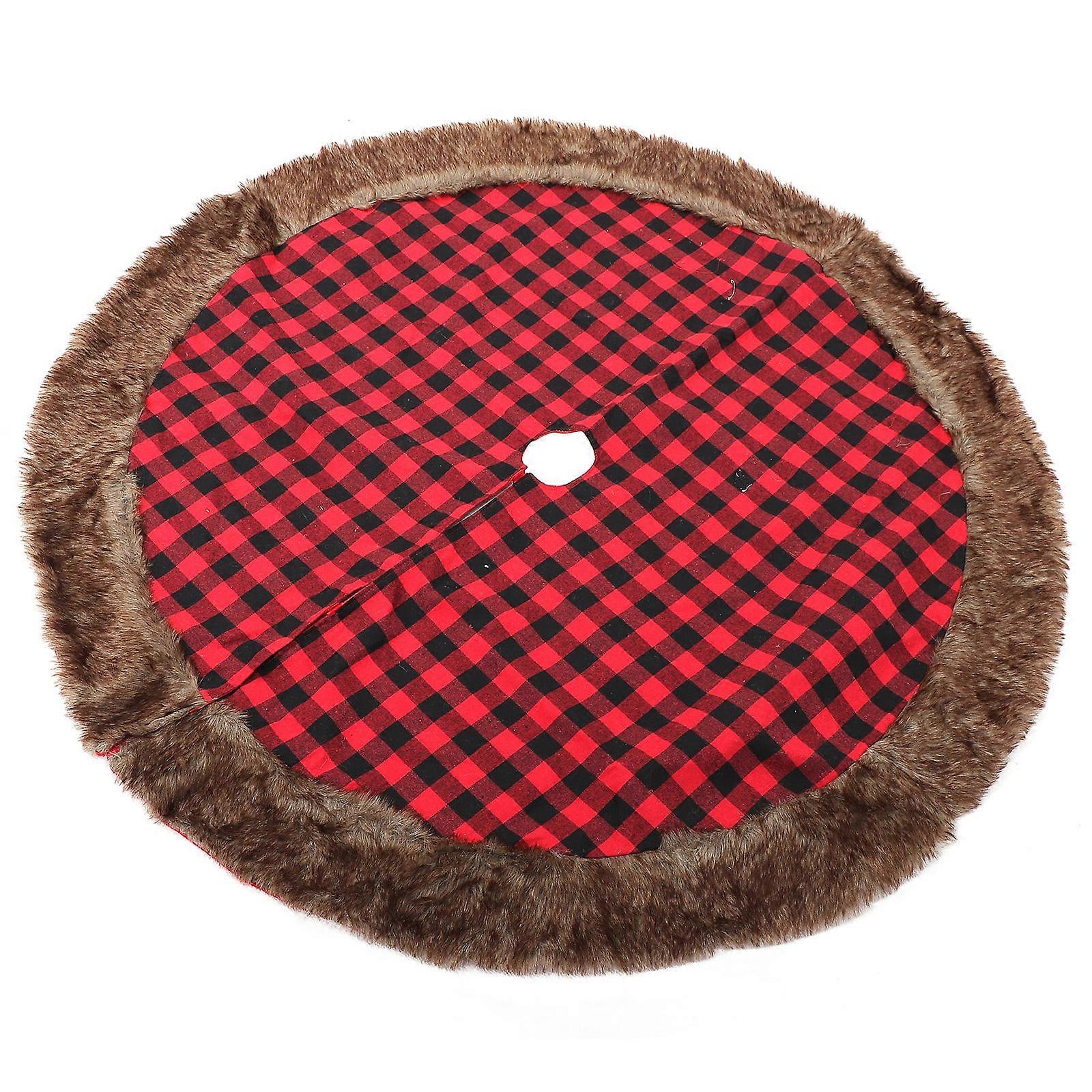 Tree Skirt Mat Christmas Celebration Decorative Red 120X120X1CM Protect Floor 1Pcs
