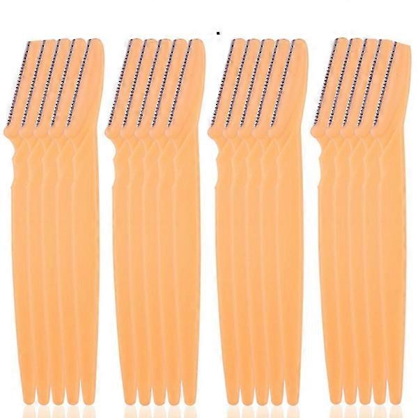 100 pcs façonneur de sourcils rasoir portable (100 pcs jaune)