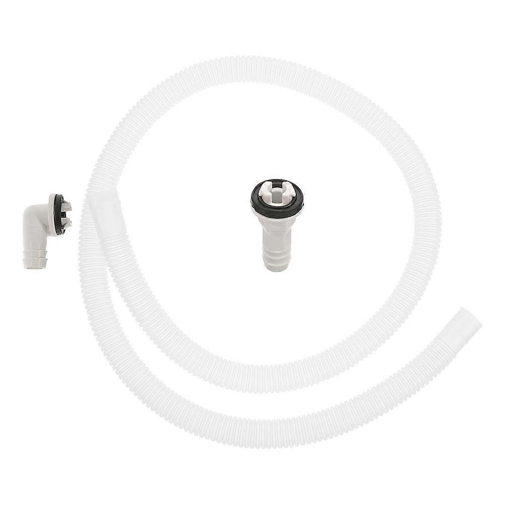 3pcs Window Drain Hose Connector Kit with Rubber Seal & Clear Vinyl Tube for Air Conditioner Units – Easy Installation, Flexible Setup, Secure Sealing