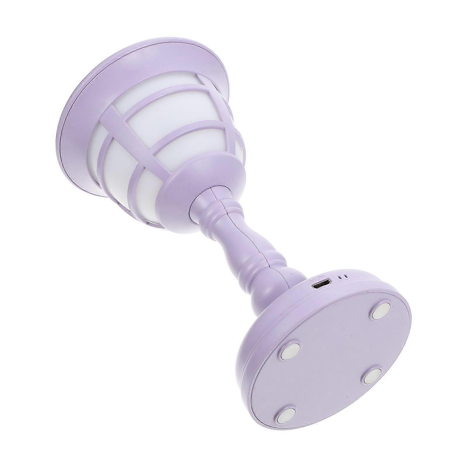 Novelty Table Lamp Led Lighting Usb Charging For Night Scenes In Purple Retro Style 1Set