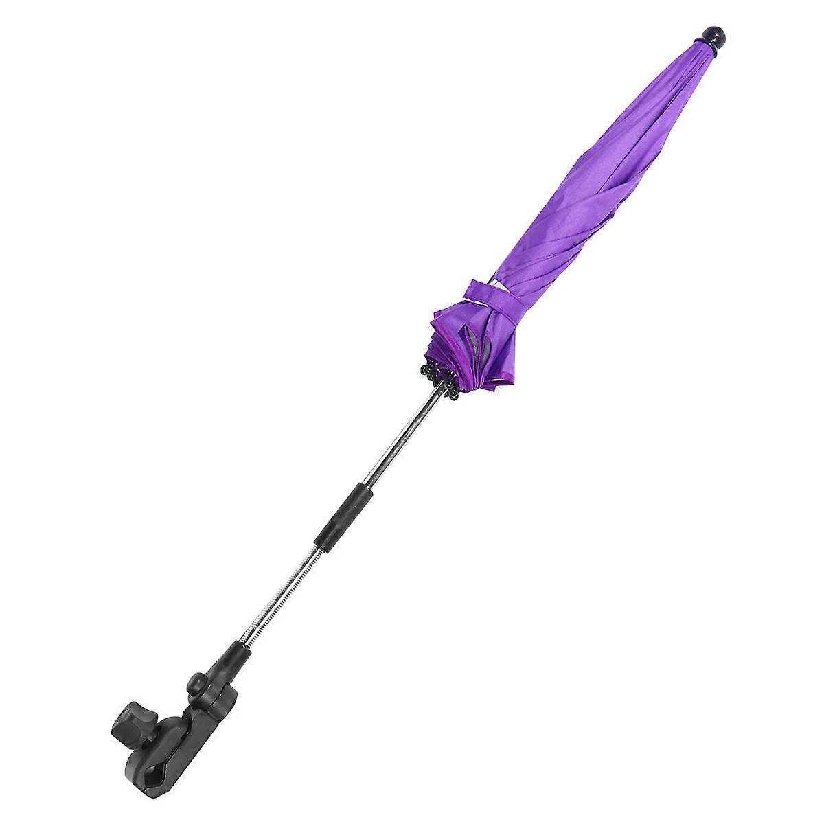 Parapluie de poussette violet pour l’extérieur en tissu durable et pratique chariot de bébé parapluie 1 pièce