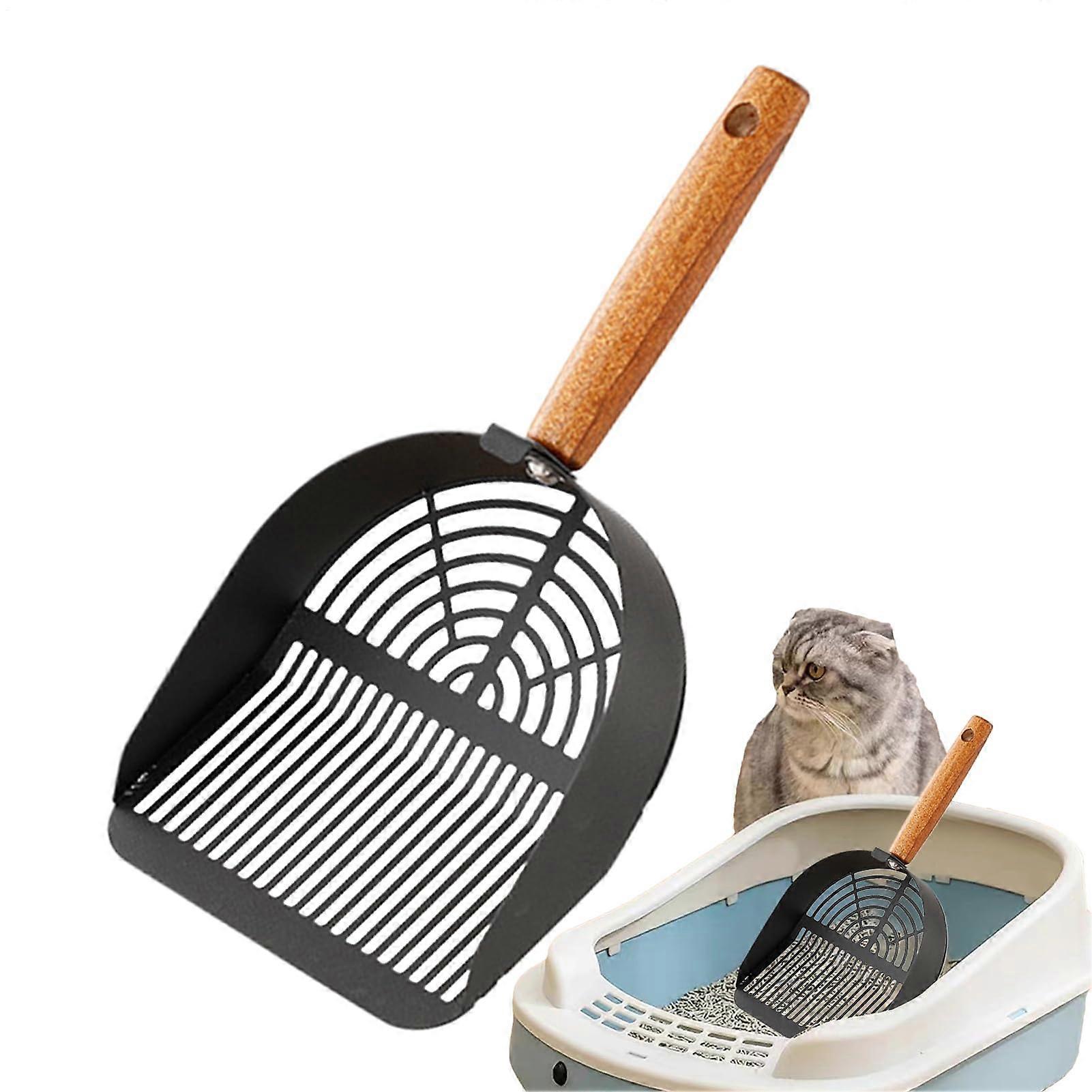 Stainless Steel Cat Litter Scoop  Metal Waste Scooper, Ergonomic Long Handle, RustResistant Durable Design