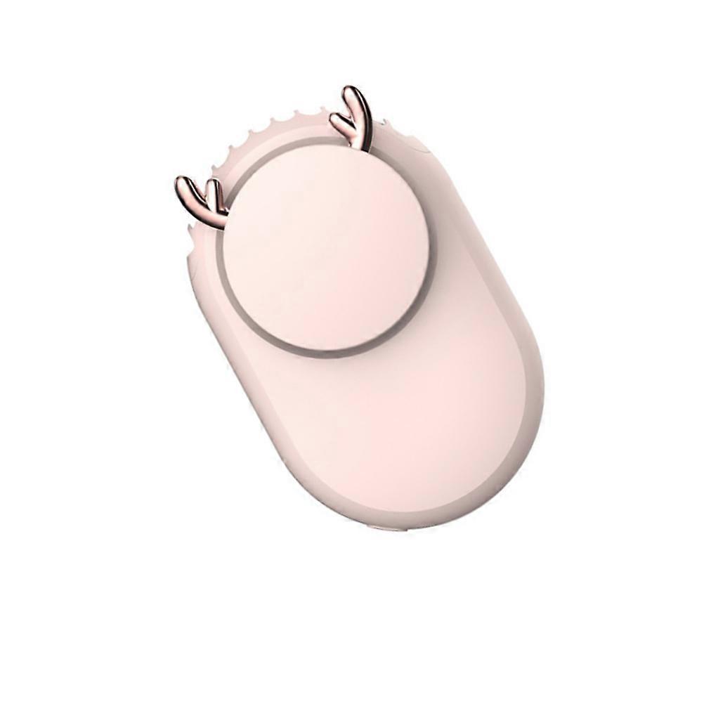 Mini Outdoor Fan Designed For Students With Unique Deer Horn Shape Featuring Usb Rechargeable Capability And Lightweight Design In Pink 1Pcs