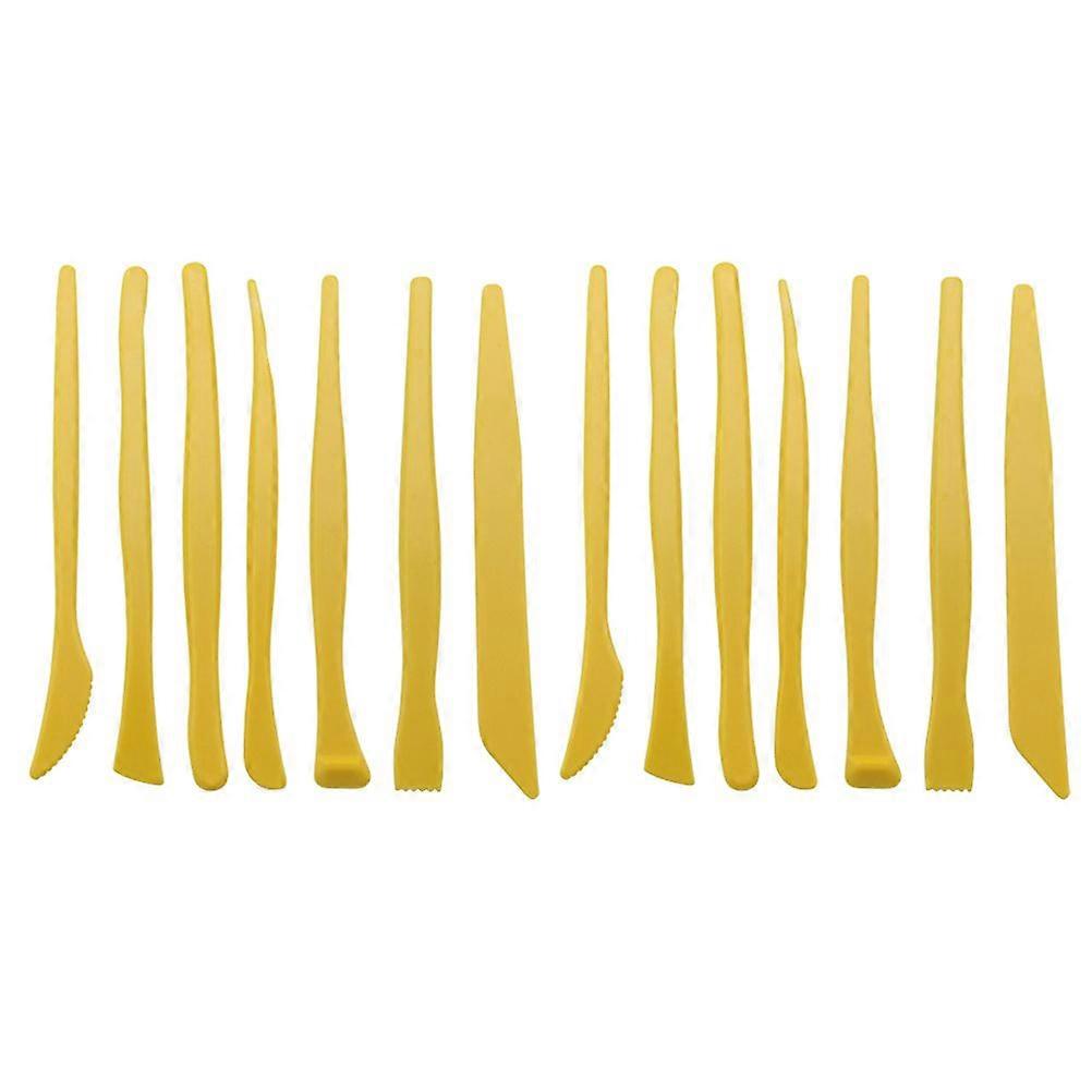 14 Pcs Ultra-Light Clay Pottery Tools DIY Plastic Clay Sculpting Set Pottery Shaper Modeling Tools Engraving Group Craft Tools for Painting Styling (Y