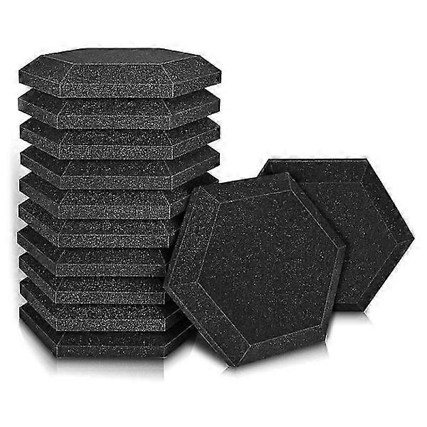 12 Pcs Acoustic Foam Boards, Hexagonal Studio Bevel Boards, Sound Insulation, for Sound Insulation