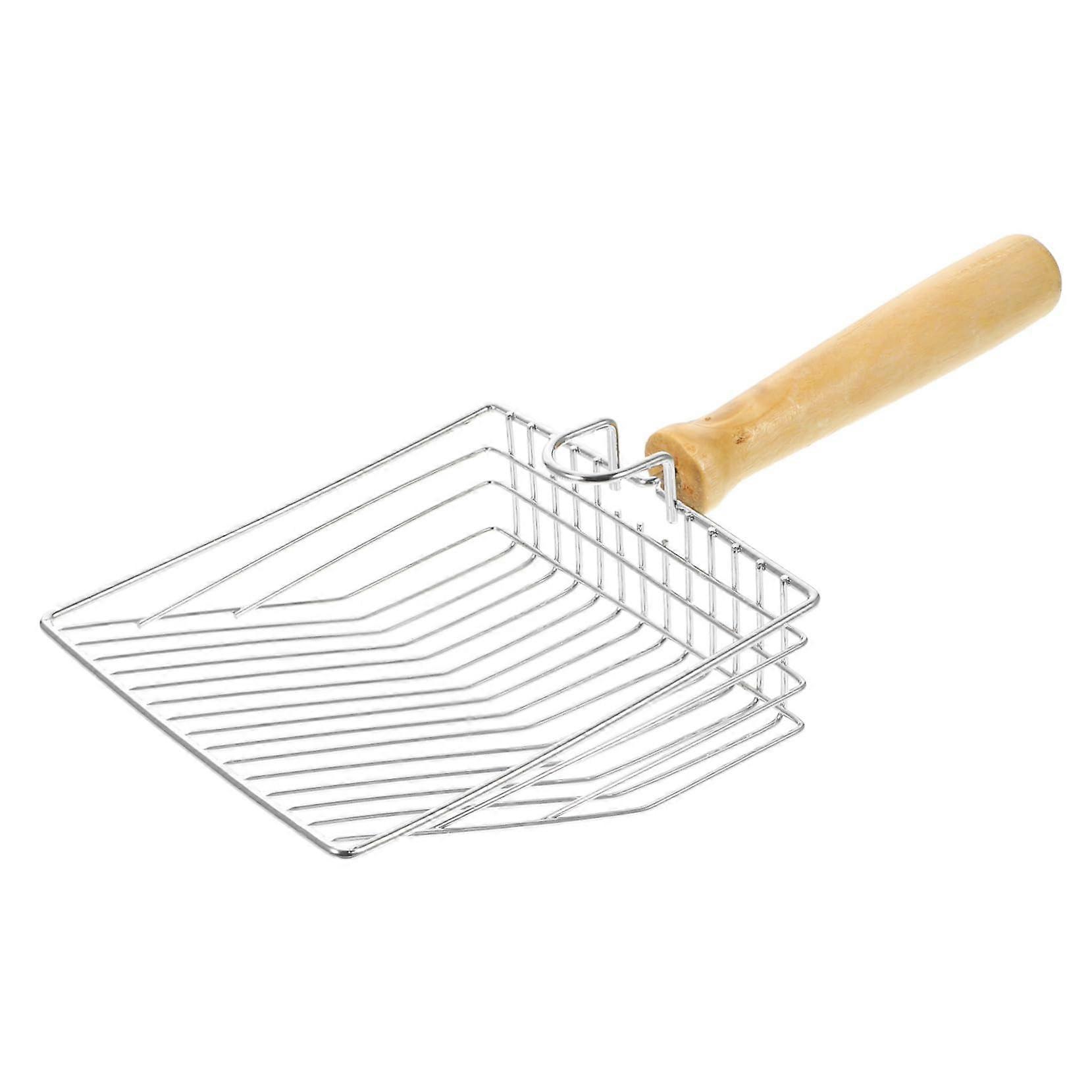 1satz Stainless Steel Cat Litter Scoop Lightweight Reusable Cat Shovel Easy Cat Litter Cleanup High-Quality Filter Design