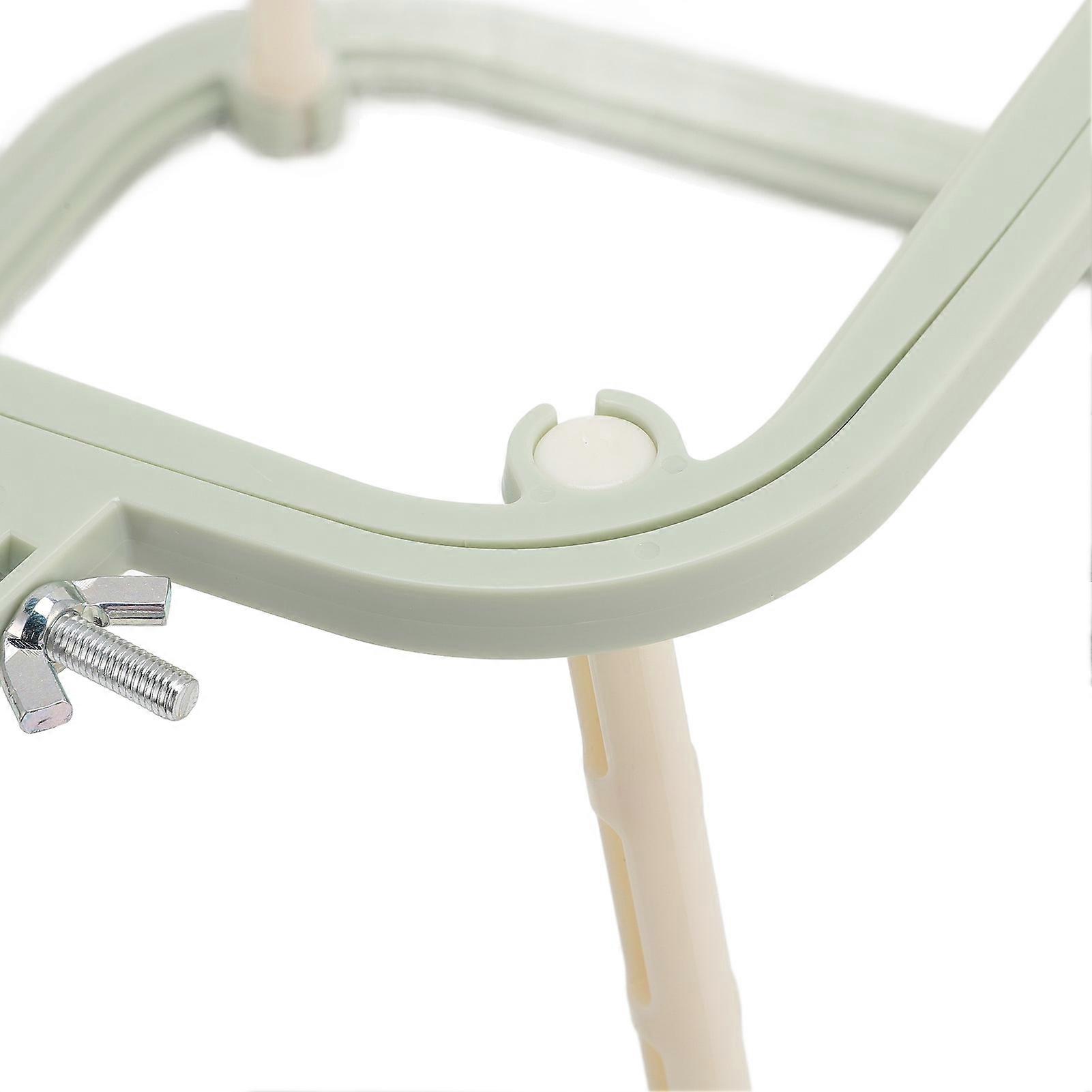 Double Layer Embroidery Frame Stitch Hoop Stand Adjustable Integrated ABS Needlework Holder Tool for Desktop Nordic Green