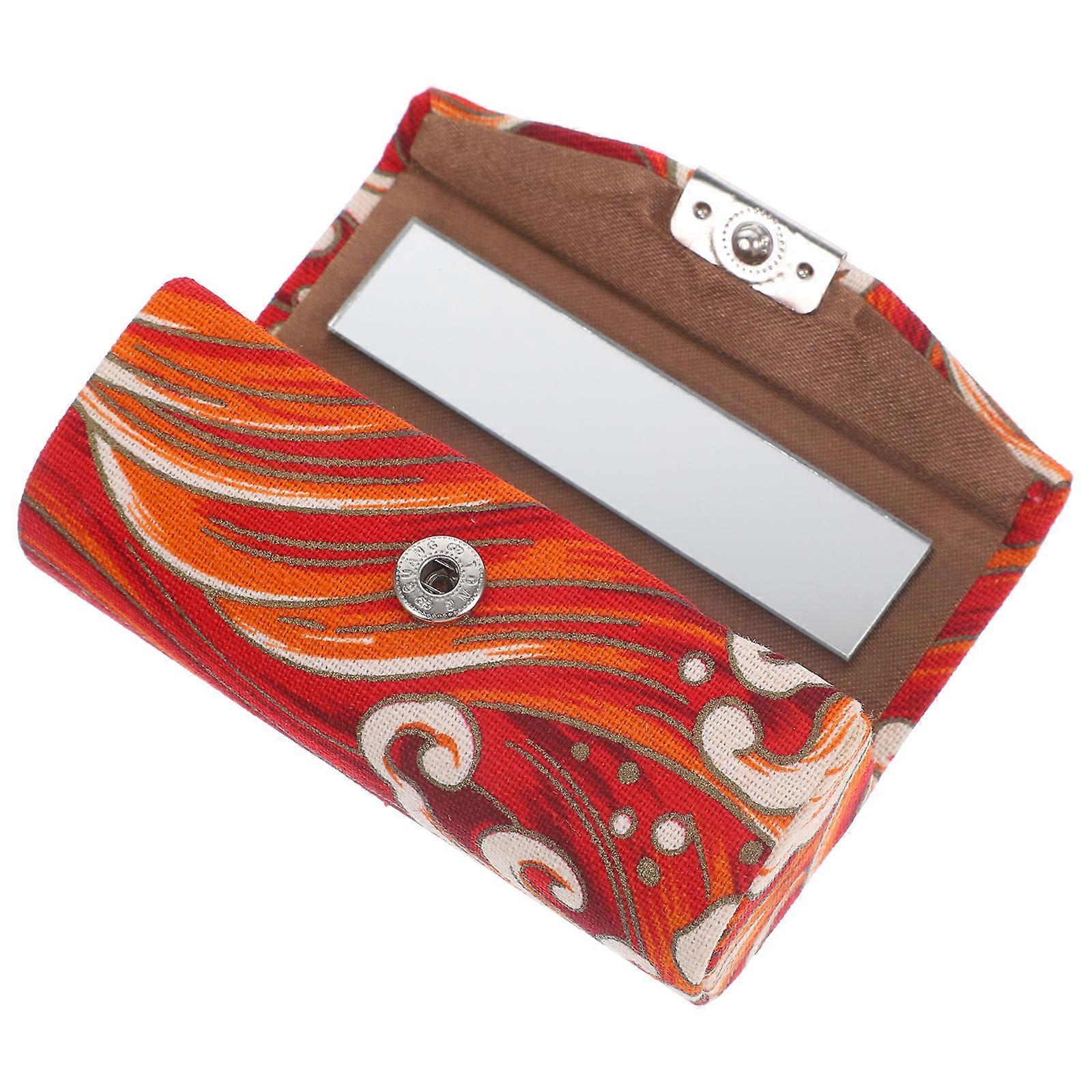 Lipstick Travel Organizer Lightweight Cosmetic Case For Women Featuring Classical Chinese Elements 1Set