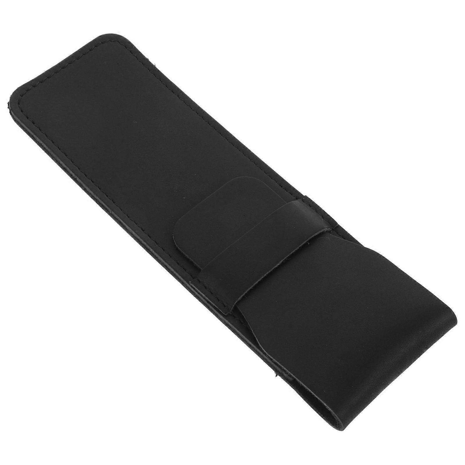 Pen Protector for Home Black Full Grain Cow Small and Light Practical Storage