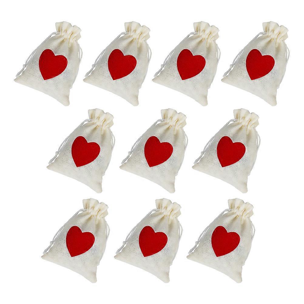 Hemoton 10 Pcs Candy Wrapping Bags Drawstring Package Pouch for Wedding Celebration Supplies