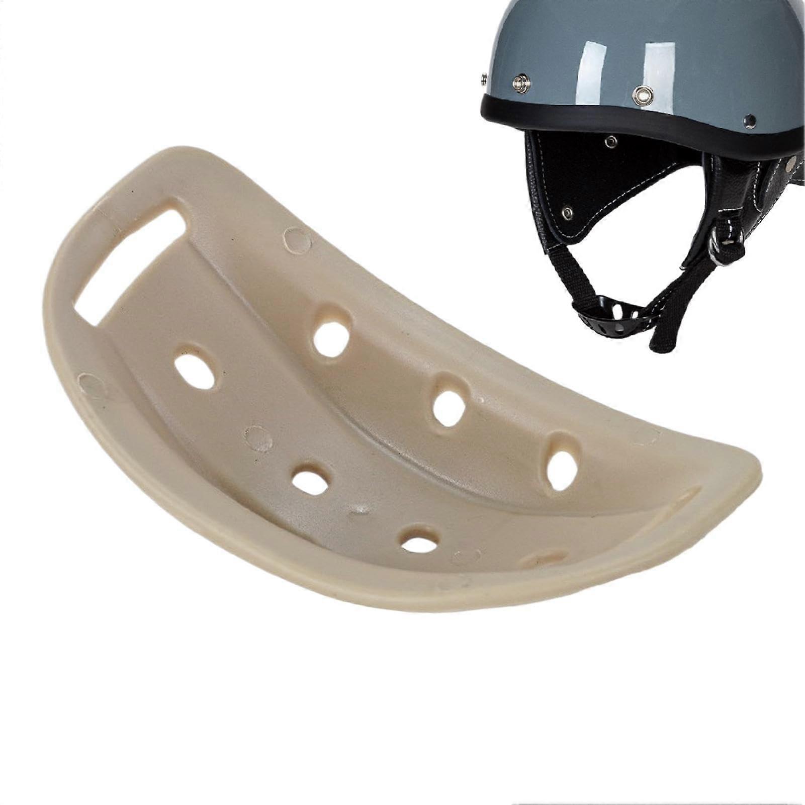 Silicone hard shell chin pad Bicycle helmet chin support Impactresistant safety rest beige