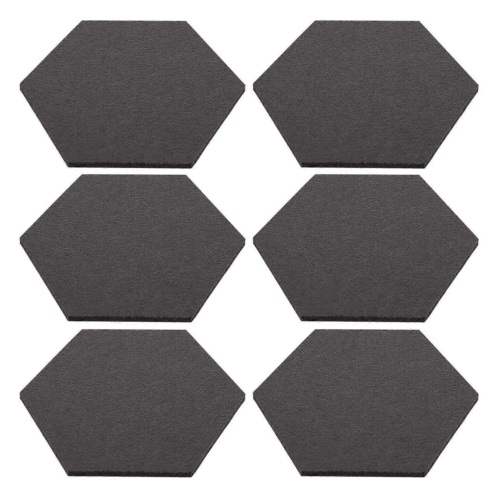 Memo Notice Felt Board Hexagonal Notice Boards Kitchen Use Black Color 12Pcs