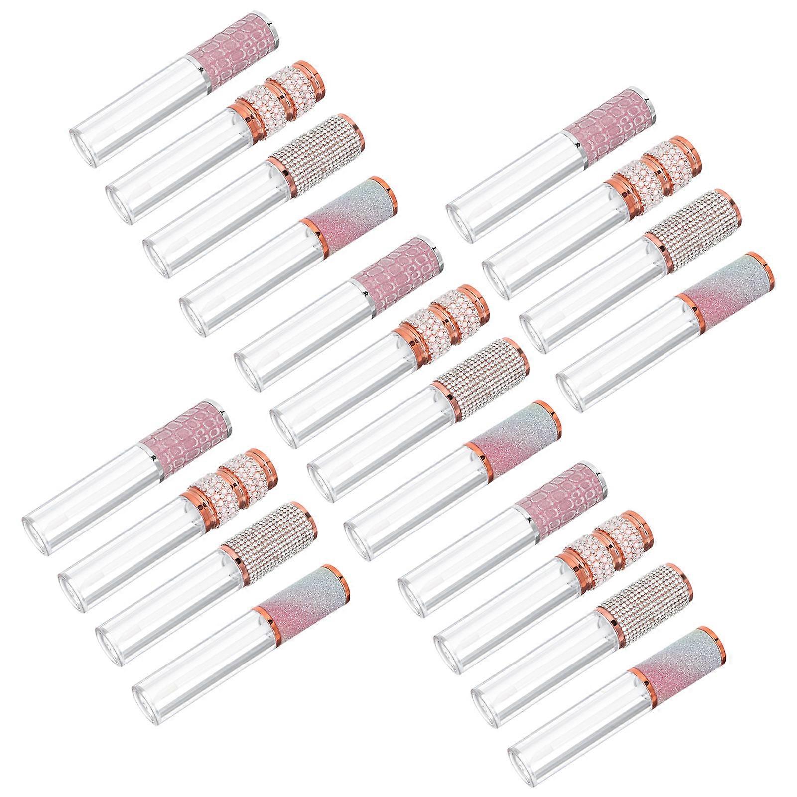 20 Assorted Color Lip Glazes Tube for Home Use Lightweight Durable ABS Lip Gloss Containers 5ml 20pcs