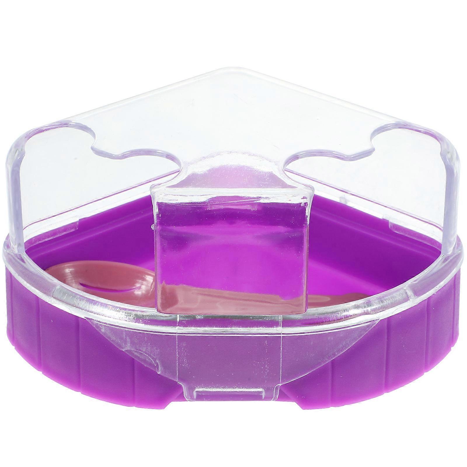 Mor ABS Hamster Banyosu Küçük Evcil Hayvan Severler için Çift Kapılı 1 adet