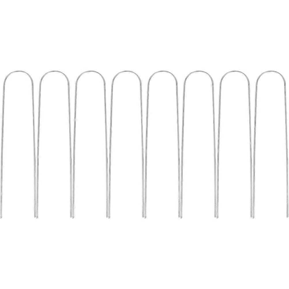 8pcs Heavy Duty U Shaped Garden Stakes For Outdoor Use Durable Ground Pegs For Tents Bbqs And Picnics For Camping And Gardening Activities
