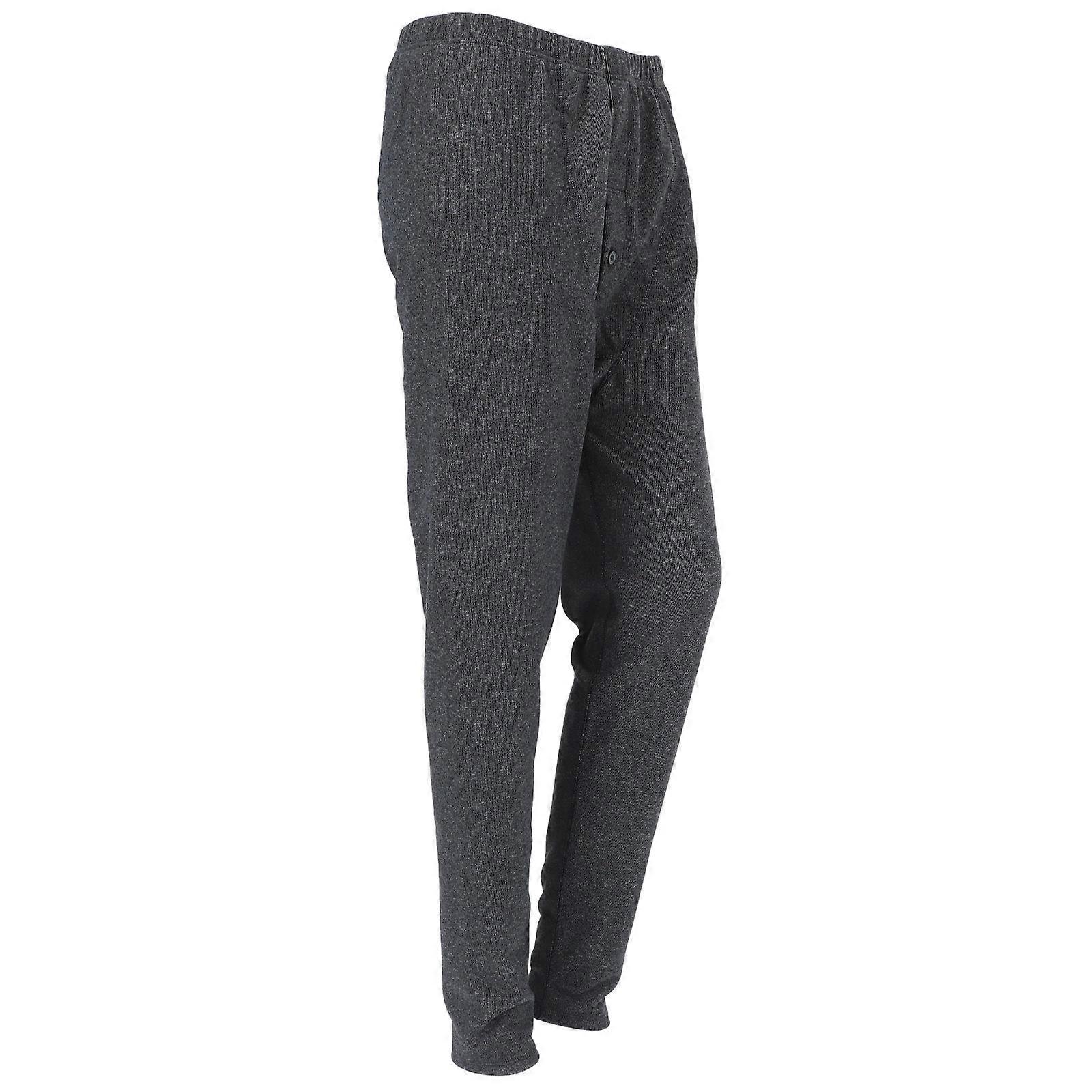 Warm Keeping Pants For Men's Leggings Designed For Low Activity Levels In Dual-Layer Fabric Black 1 Pc