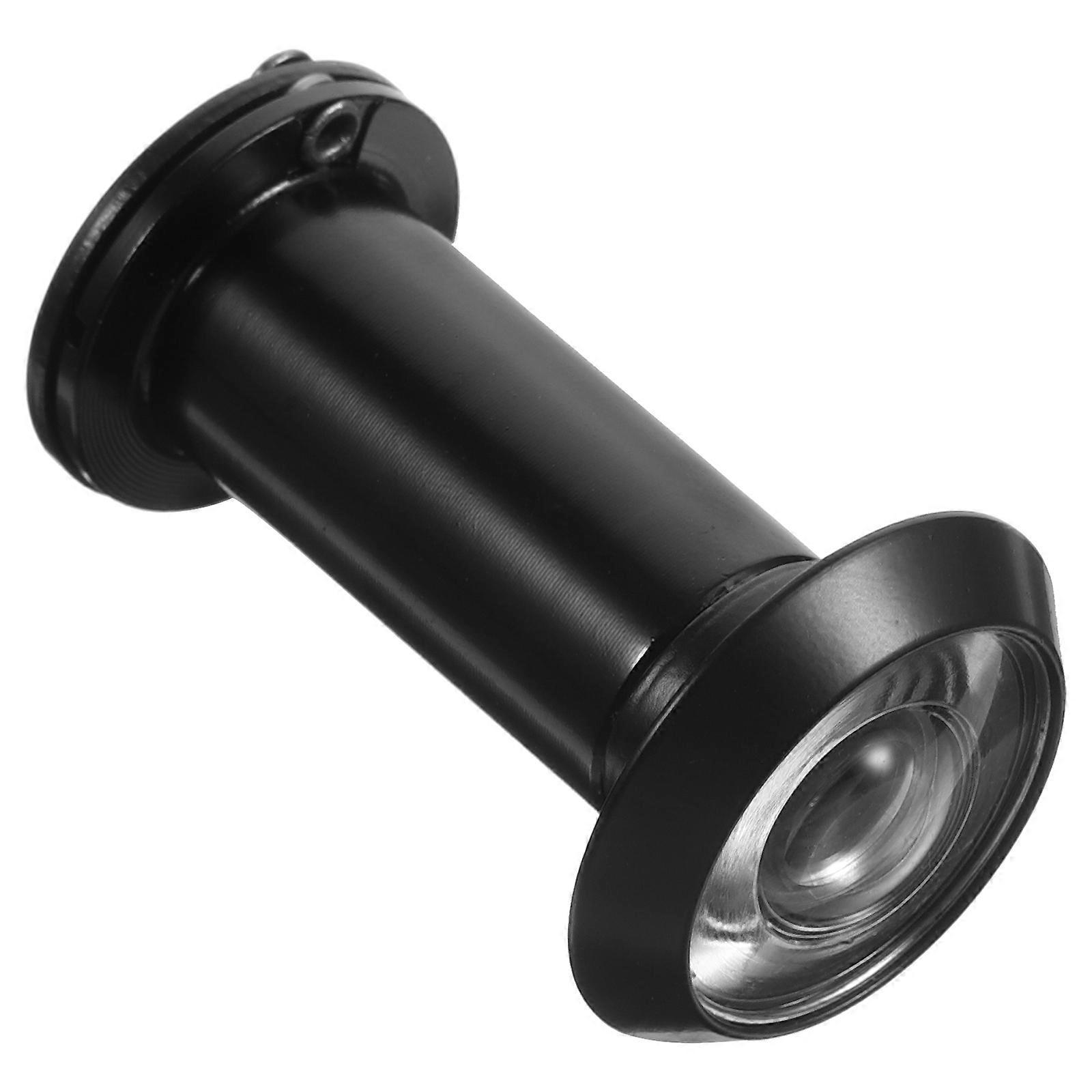 Zinc Alloy Door Viewer with Privacy Cover for Home Use Black 220degree Wide Angle