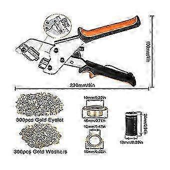 Eyelet Pliers Set with 300 Eyelets (10 mm Diameter) - Heavy-Duty Tool for Tarpaulins & Craft Projects