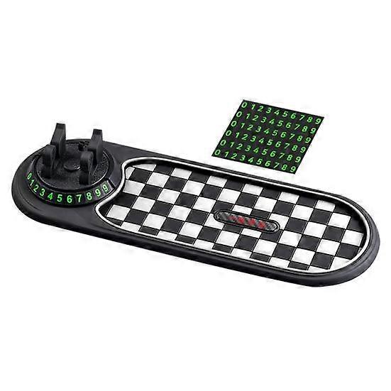 Dashboard Anti Slip Mat with Phone Holder 360-Degree Rotation Dashboard Mount Built-in Parking Number Plate Secure Phone Holder for Driving