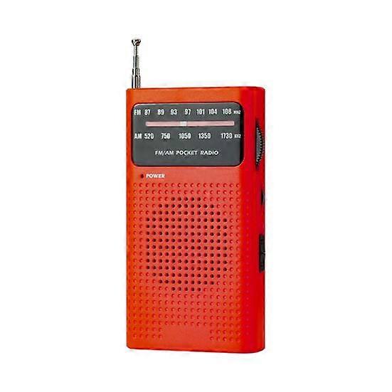 Handheld Radio with 3.5mm Headphone Jack Clear Stereo Sound Easy to Use Battery Powered Portable AM/FM Radio