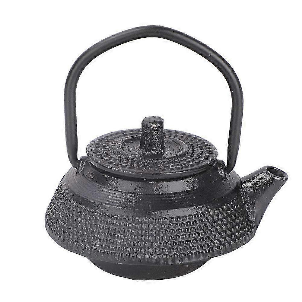 0.3L Mini Cast Iron Teapot with Handle - Flat Bottom Teaware for Tea Lovers & Stylish Brewing