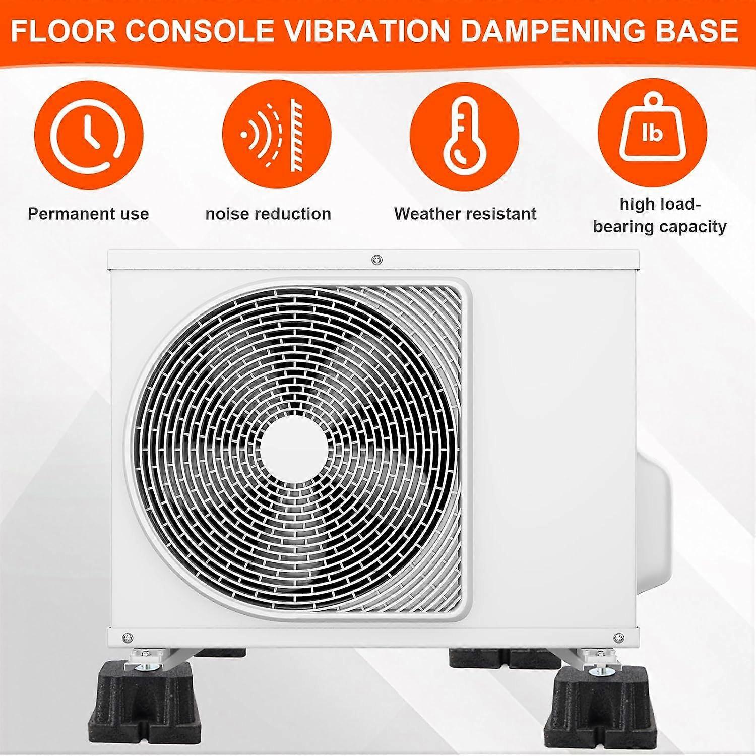 4x Vibrationsdämpfer Für Wärmepumpe - 120x120x65mm, 500kg Belastbar (Außenbereich)