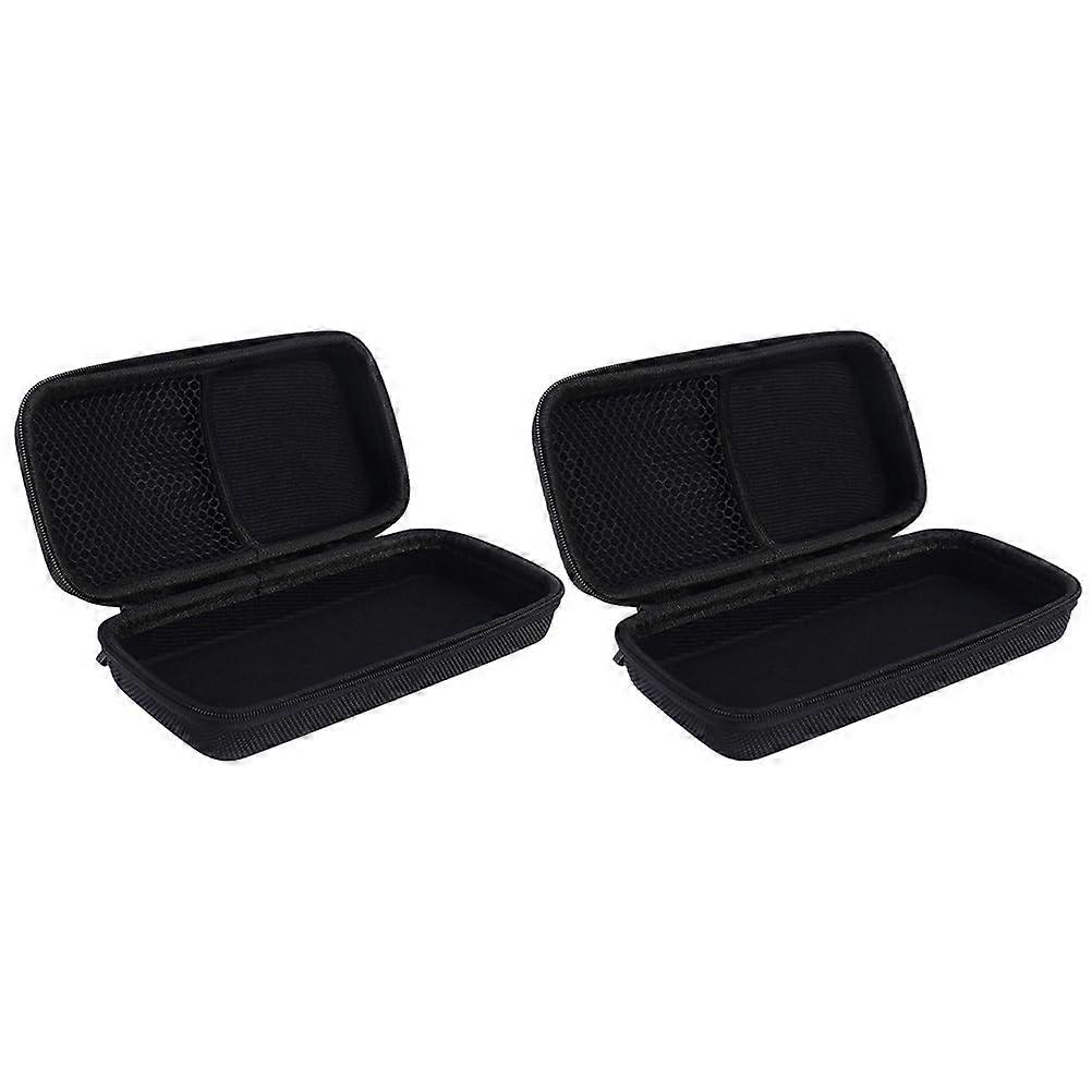 Eva Microphone Bag - Compact Waterproof Shockproof Case for Microphone Storage with Mesh Compartment, Black, 18.5 x 9 x 4.5 cm, Pack of 2