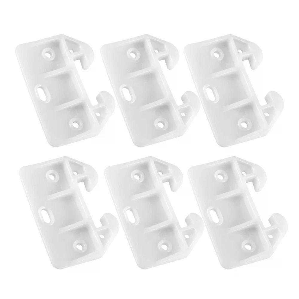 Drawer Track Guide, 6 Pcs Furniture Replacement Parts Glides Bottom Mount