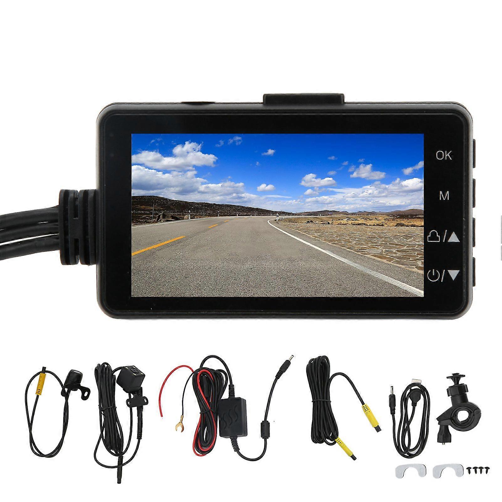 front and rear motorcycle camera 1080p waterproof with remote control