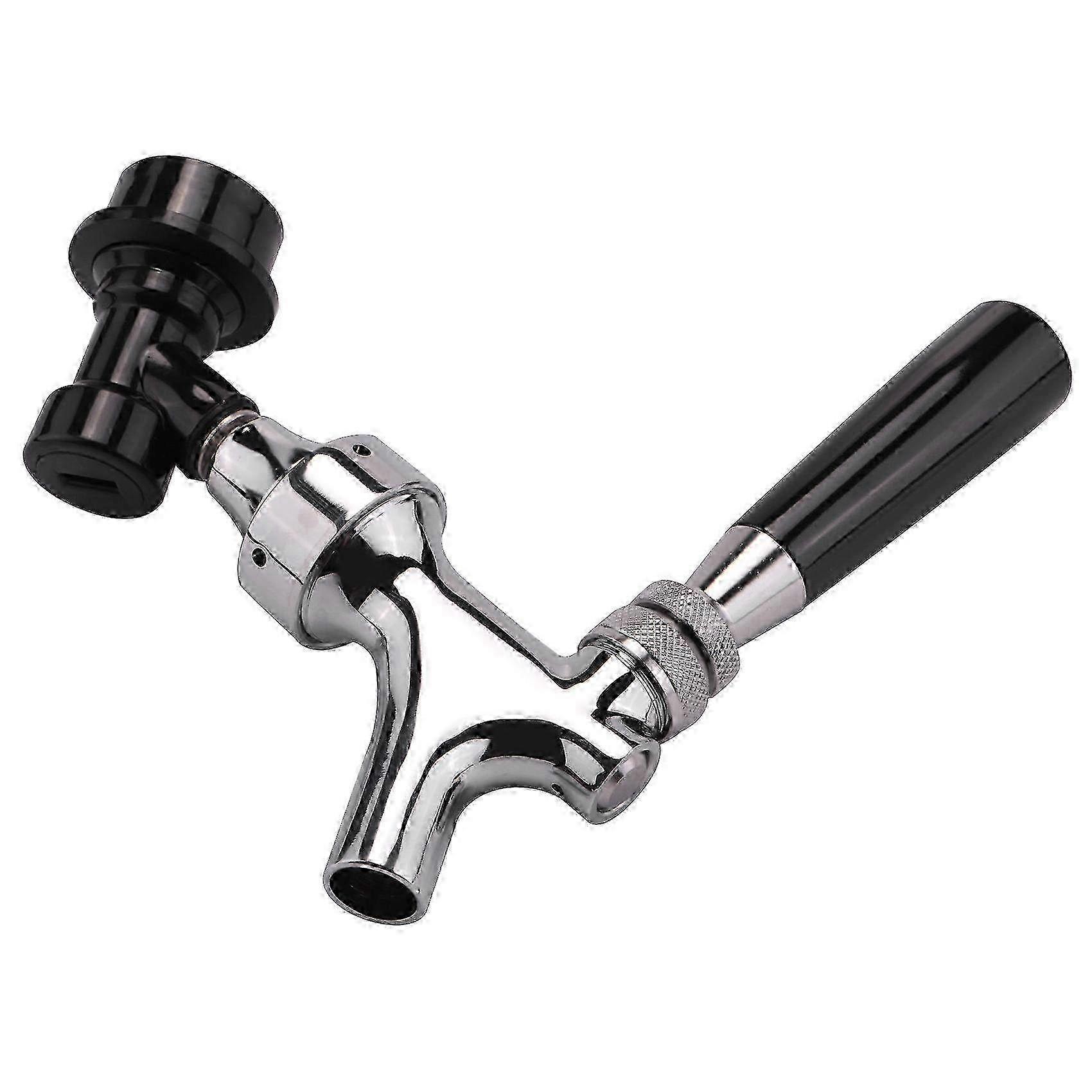 Beer Faucet Ball Lock Kit for Homebrew - Tap for Cornelius & Picnic Party Tower in Black/Silver Finish