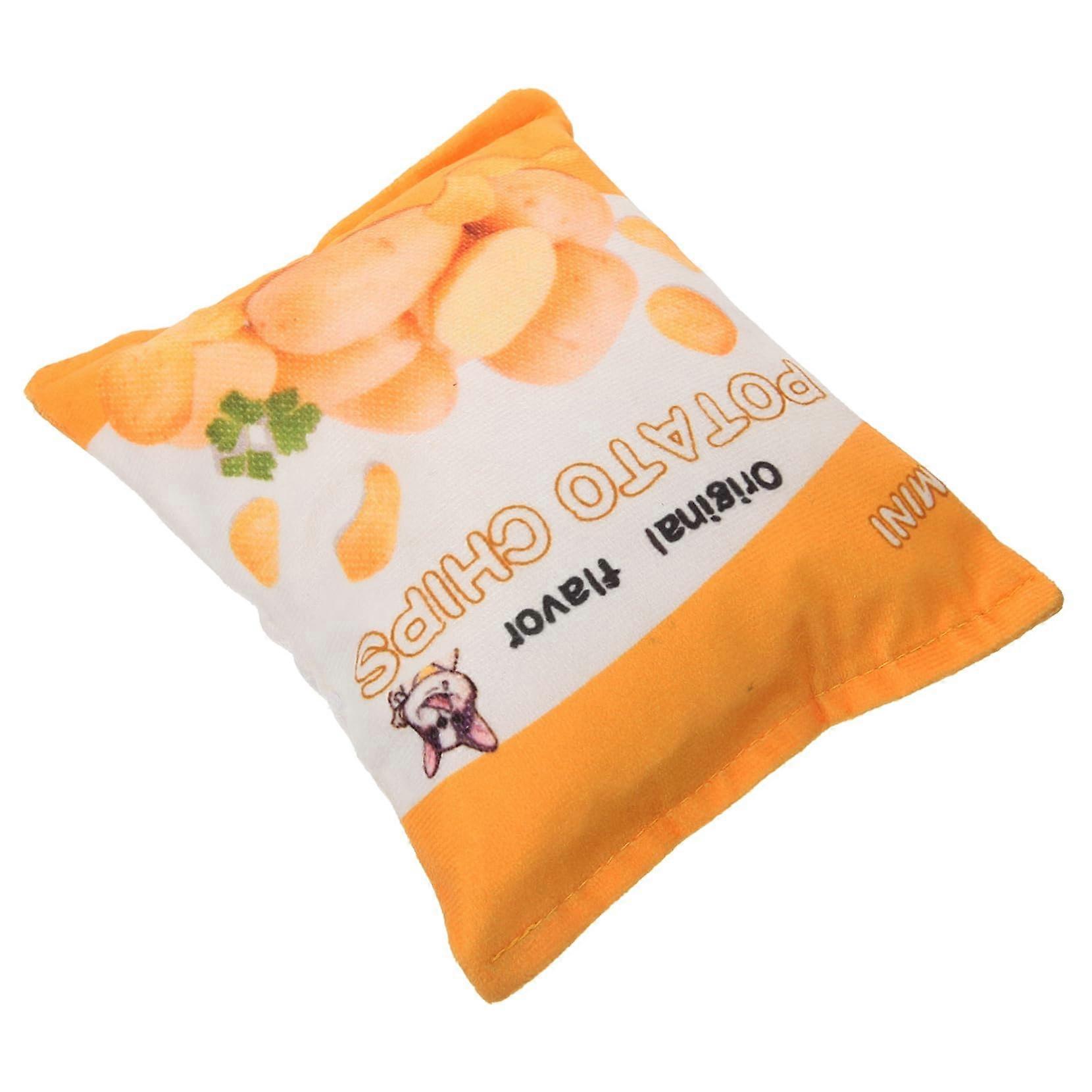 Chew Toy for Squeaky Animal Toy with Funny Potato Chip Design, Durable for Puppies and Promotes Teeth Cleaning