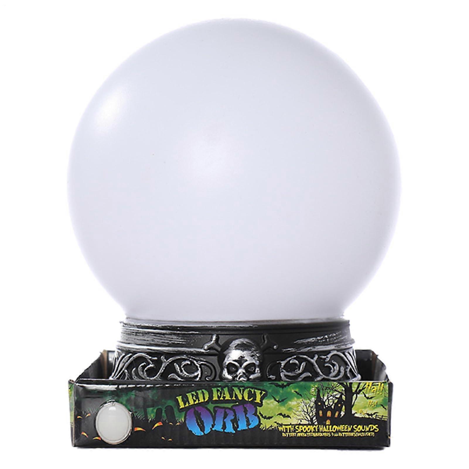 Illuminated Crystal Ball for Halloween, Electric Sensor, Multicolor Lamp, Brightness Adjustment