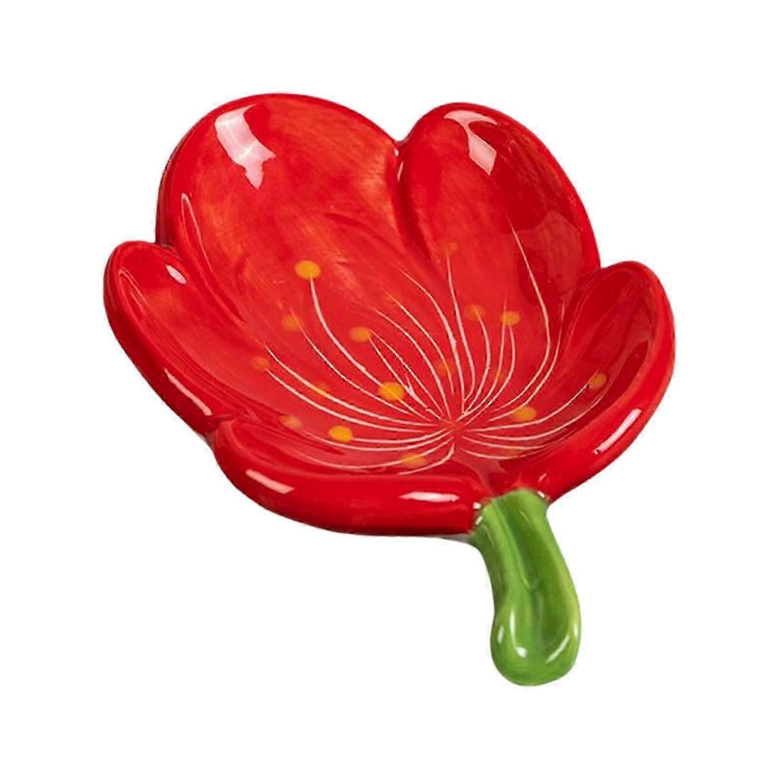 Bathroom Soap Dish Ceramic Leaf-shaped Soap Box Drain Soap Shelf